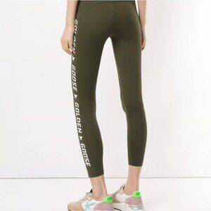 NEW Golden Goose Olive Green Cropped Leggings Women's Size XS (runs small)